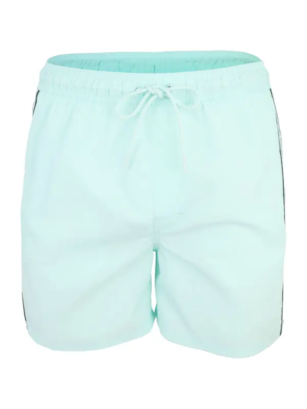 Calvin Klein Swimwear Calvin Klein Swimwear Kratke kopalne hlače 'DRAWSTRING'  encijan / meta / jelka / bela