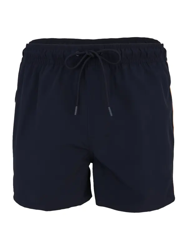 Calvin Klein Swimwear Calvin Klein Swimwear Kratke kopalne hlače 'Drawstring'  temno modra / svetlo siva / marelica