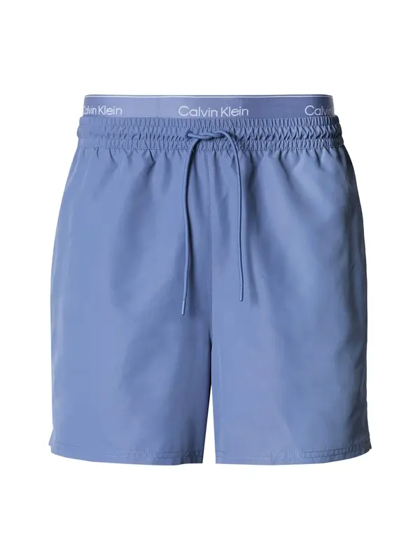 Calvin Klein Swimwear Calvin Klein Swimwear Kratke kopalne hlače 'Essential'  moder denim / off-bela