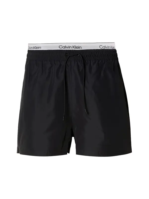Calvin Klein Swimwear Calvin Klein Swimwear Kratke kopalne hlače 'Essentials'  črna / bela