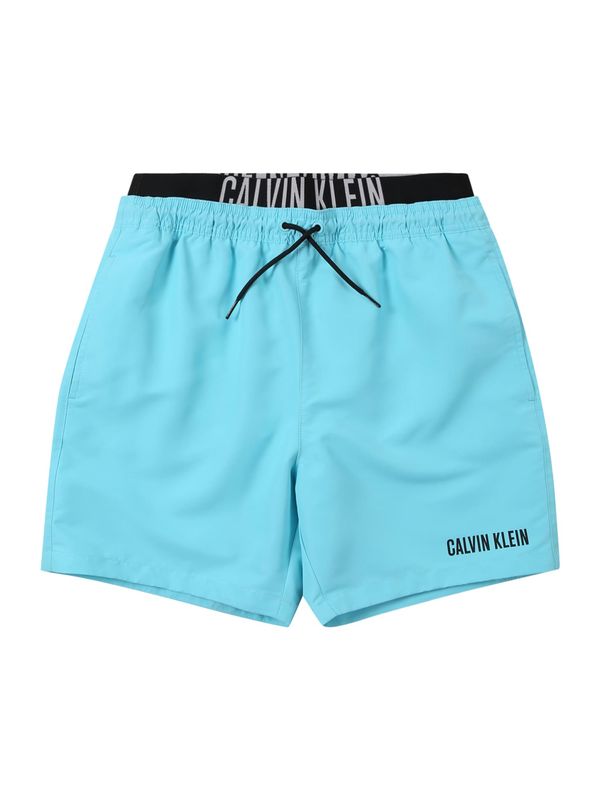 Calvin Klein Swimwear Calvin Klein Swimwear Kratke kopalne hlače 'Intense Power'  azur / svetlo siva / črna