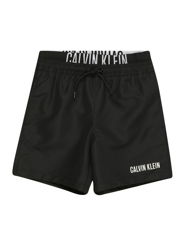 Calvin Klein Swimwear Calvin Klein Swimwear Kratke kopalne hlače 'Intense Power'  črna / bela
