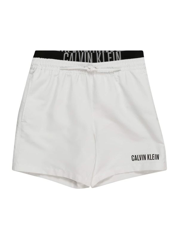 Calvin Klein Swimwear Calvin Klein Swimwear Kratke kopalne hlače 'Intense Power '  črna / bela