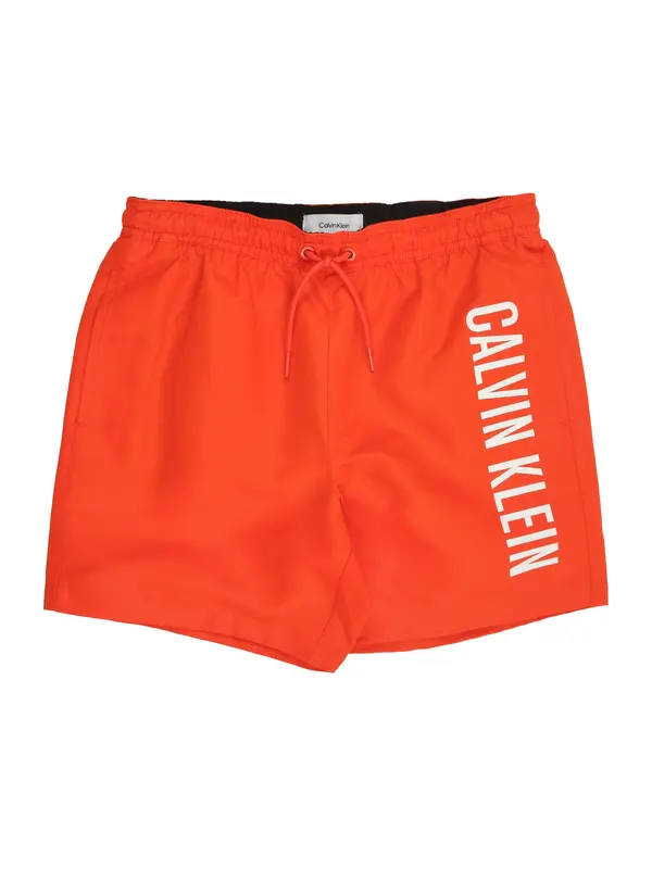 Calvin Klein Swimwear Calvin Klein Swimwear Kratke kopalne hlače 'Intense Power'  oranžno rdeča / bela