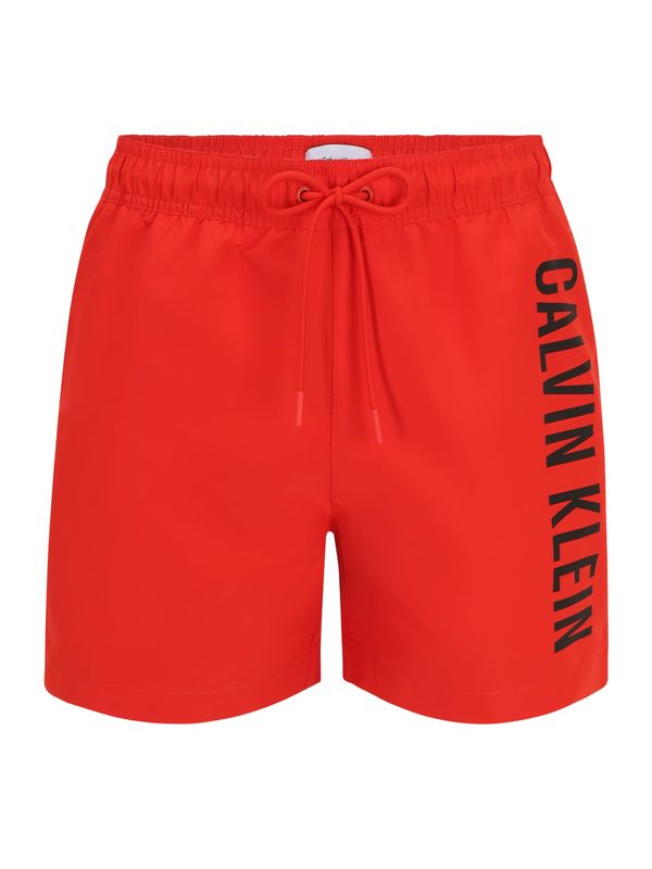 Calvin Klein Swimwear Calvin Klein Swimwear Kratke kopalne hlače 'Intense Power'  oranžno rdeča / črna