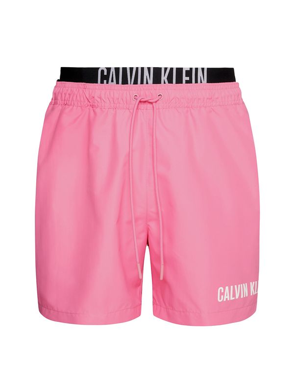 Calvin Klein Swimwear Calvin Klein Swimwear Kratke kopalne hlače 'Intense Power'  roza / črna / bela