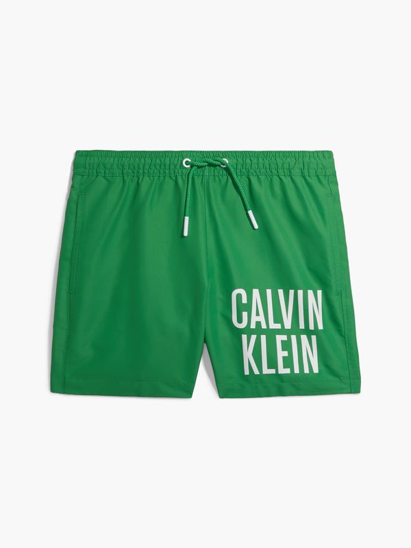 Calvin Klein Swimwear Calvin Klein Swimwear Kratke kopalne hlače 'Intense Power'  svetlo zelena / bela