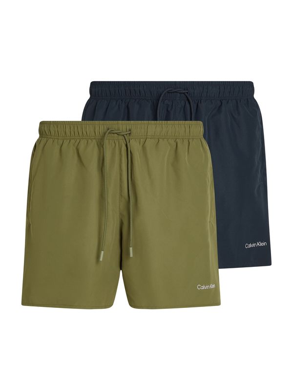 Calvin Klein Swimwear Calvin Klein Swimwear Kratke kopalne hlače  marine / oliva / bela