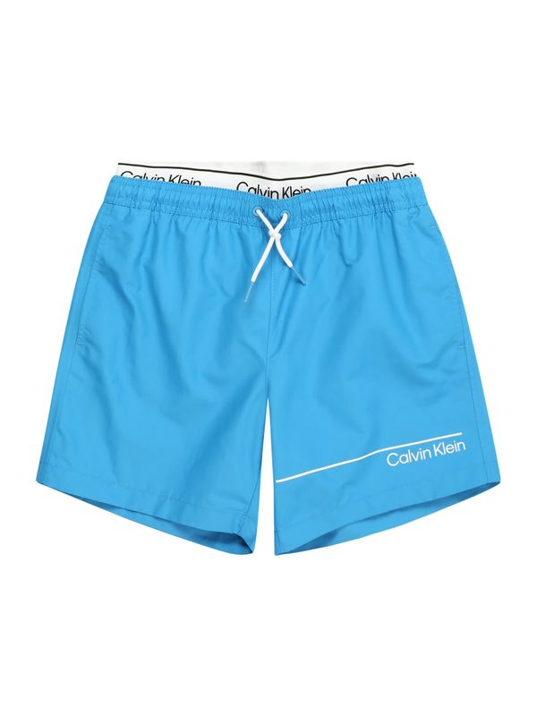 Calvin Klein Swimwear Calvin Klein Swimwear Kratke kopalne hlače 'Meta Legacy'  nebeško modra / bela
