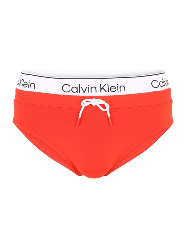 Calvin Klein Swimwear Calvin Klein Swimwear Kratke kopalne hlače  oranžno rdeča / črna / bela