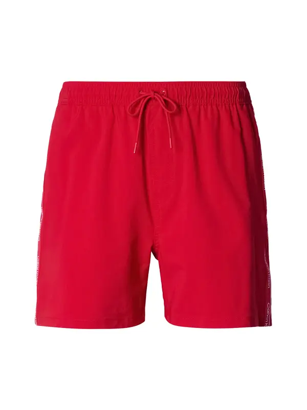 Calvin Klein Swimwear Calvin Klein Swimwear Kratke kopalne hlače  rdeča / bela