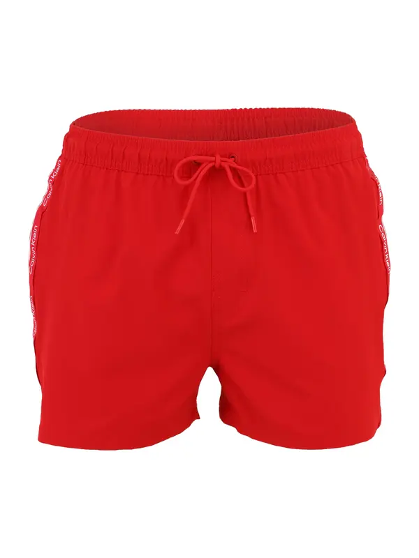 Calvin Klein Swimwear Calvin Klein Swimwear Kratke kopalne hlače  rdeča / bela