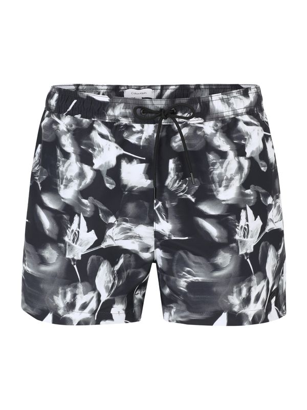 Calvin Klein Swimwear Calvin Klein Swimwear Kratke kopalne hlače  siva / svetlo siva / črna