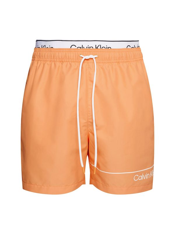Calvin Klein Swimwear Calvin Klein Swimwear Kratke kopalne hlače  svetlo oranžna / črna / bela