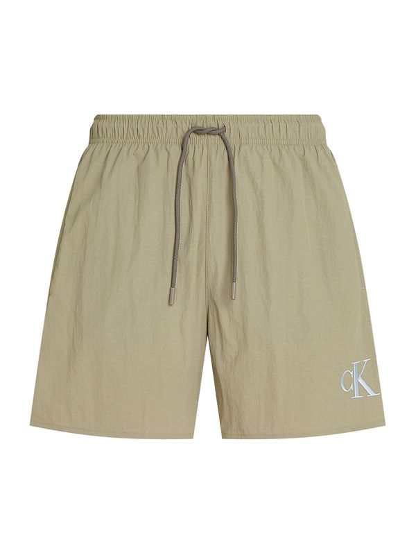 Calvin Klein Swimwear Calvin Klein Swimwear Kratke kopalne hlače  svetlo siva / bela