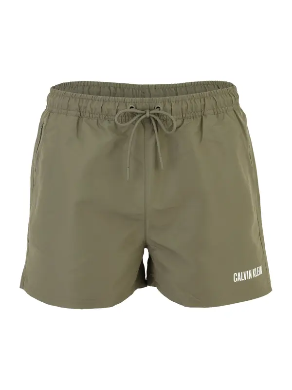 Calvin Klein Swimwear Calvin Klein Swimwear Kratke kopalne hlače  svetlo siva / bela