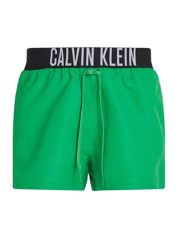 Calvin Klein Swimwear Calvin Klein Swimwear Kratke kopalne hlače  svetlo siva / limeta / črna