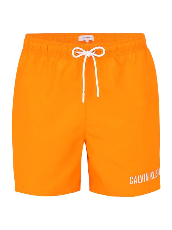 Calvin Klein Swimwear Calvin Klein Swimwear Kratke kopalne hlače  temno oranžna / bela