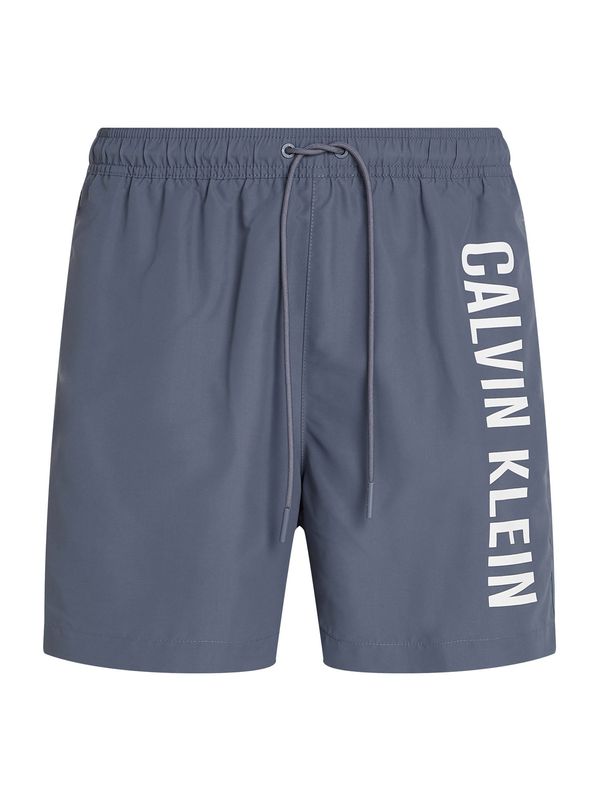 Calvin Klein Swimwear Calvin Klein Swimwear Kratke kopalne hlače  temno siva / bela