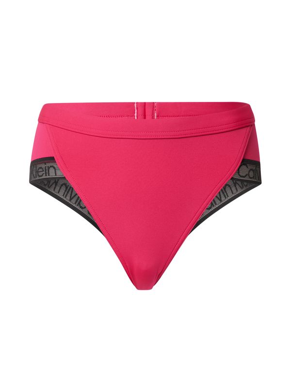 Calvin Klein Swimwear Plus Calvin Klein Swimwear Plus Bikini hlačke 'BRAZILIAN'  roza / črna / bela