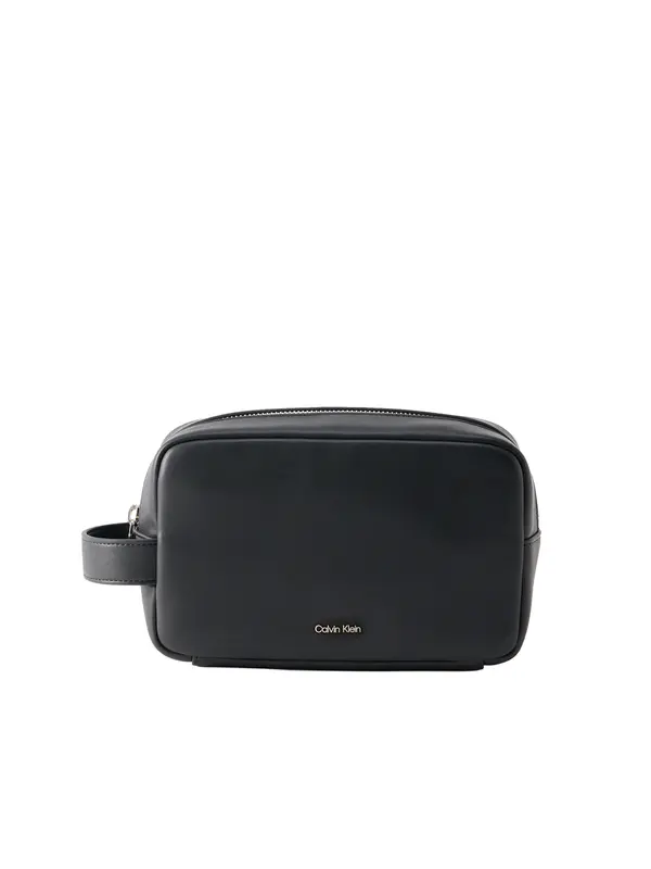 Calvin Klein Calvin Klein Toaletna torbica 'Metal Logo'  črna