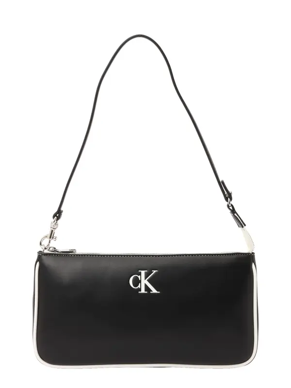 Calvin Klein Calvin Klein Torba za čez ramo 'Contrast Logo Convertible'  črna / bela