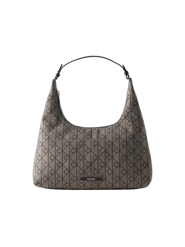 Calvin Klein Calvin Klein Torba za čez ramo 'Emblem Hobo'  temno siva / črna