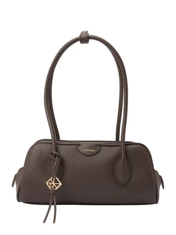 Calvin Klein Calvin Klein Torba za čez ramo 'Emblem Pebble Grain Extended Side Shoulder'  pikčasto rjava