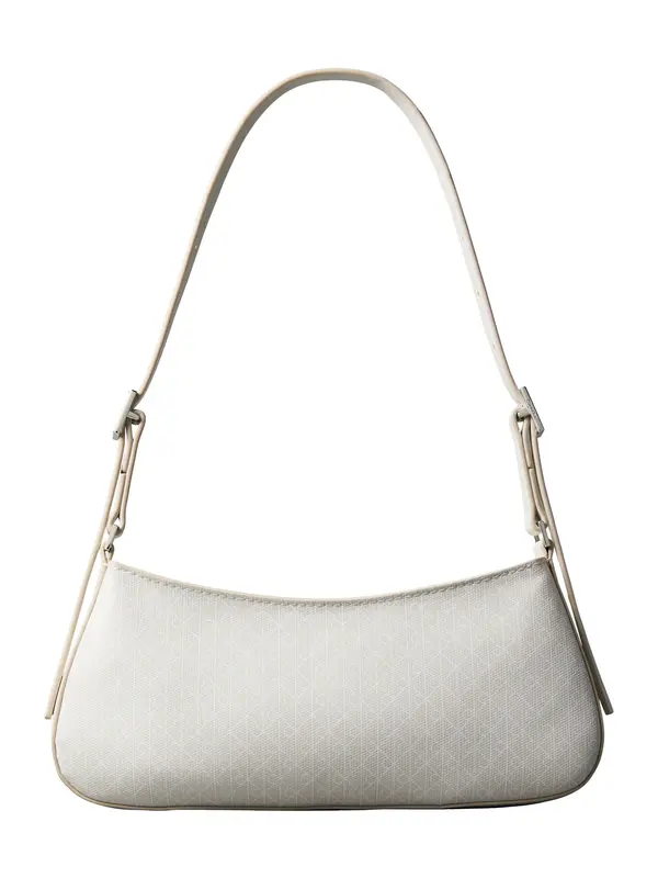 Calvin Klein Calvin Klein Torba za čez ramo 'Emblem Print Shoulder'  bela / volneno bela