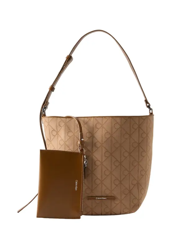 Calvin Klein Calvin Klein Torba za čez ramo 'Emblem'  rjava / kapučino