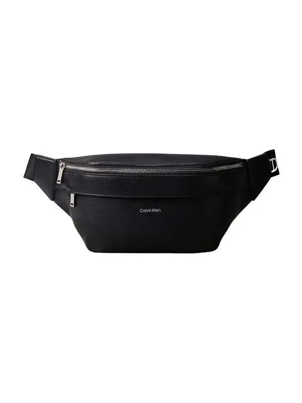 Calvin Klein Calvin Klein Torbica za okrog pasu 'Metal Logo'  črna
