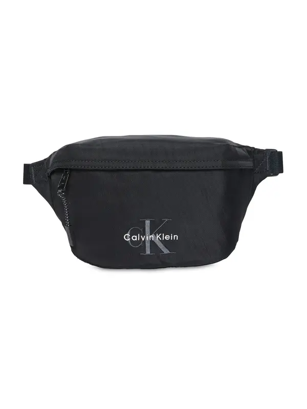 Calvin Klein Calvin Klein Torbica za okrog pasu 'Monologo Embroidery'  temno siva / črna / bela