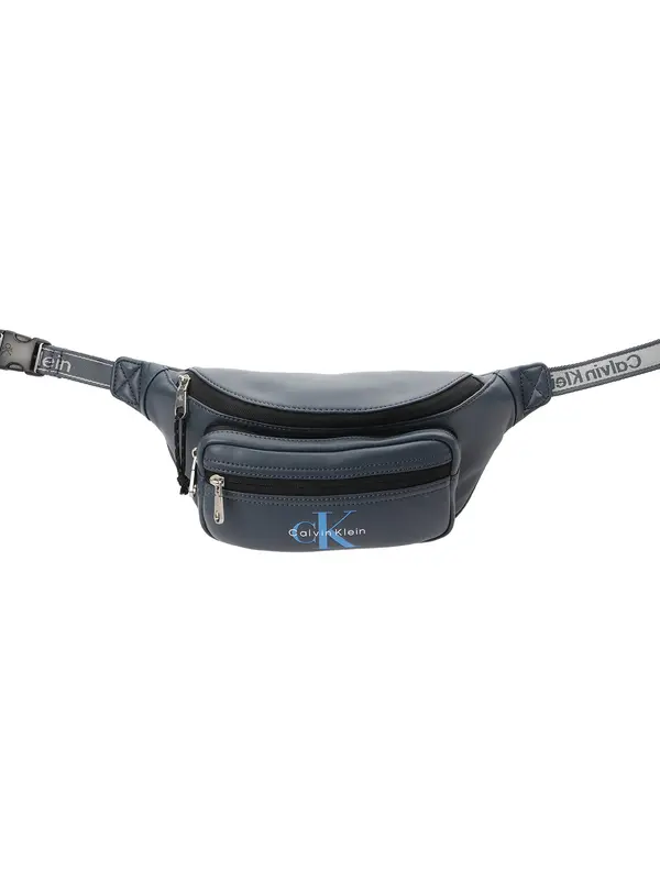 Calvin Klein Calvin Klein Torbica za okrog pasu 'Monologo Webbing Strap'  mornarska / azur / bela