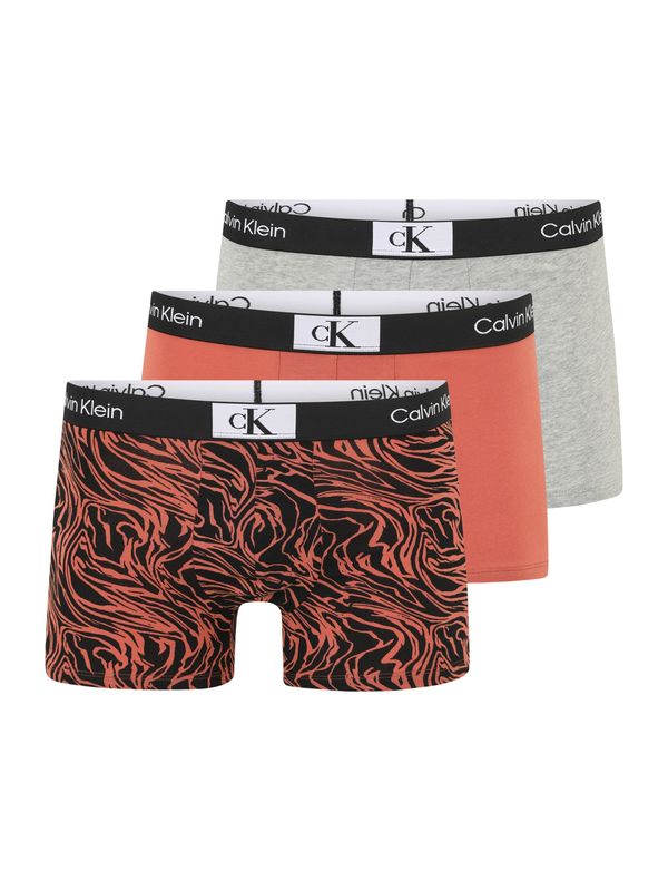 Calvin Klein Underwear Calvin Klein Underwear Boksarice  kostanj rjava / siva / črna / bela