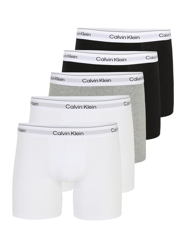 Calvin Klein Underwear Calvin Klein Underwear Boksarice  pegasto siva / črna / bela