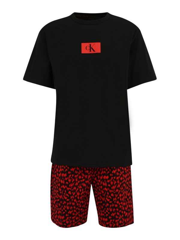 Calvin Klein Underwear Calvin Klein Underwear Kratka pižama  rdeča / črna