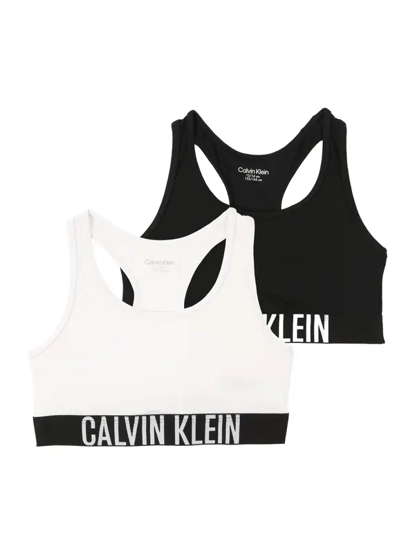 Calvin Klein Underwear Calvin Klein Underwear Modrček 'Logo Racerback Bralettes'  črna / bela