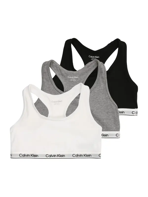 Calvin Klein Underwear Calvin Klein Underwear Modrček  pegasto siva / črna / bela