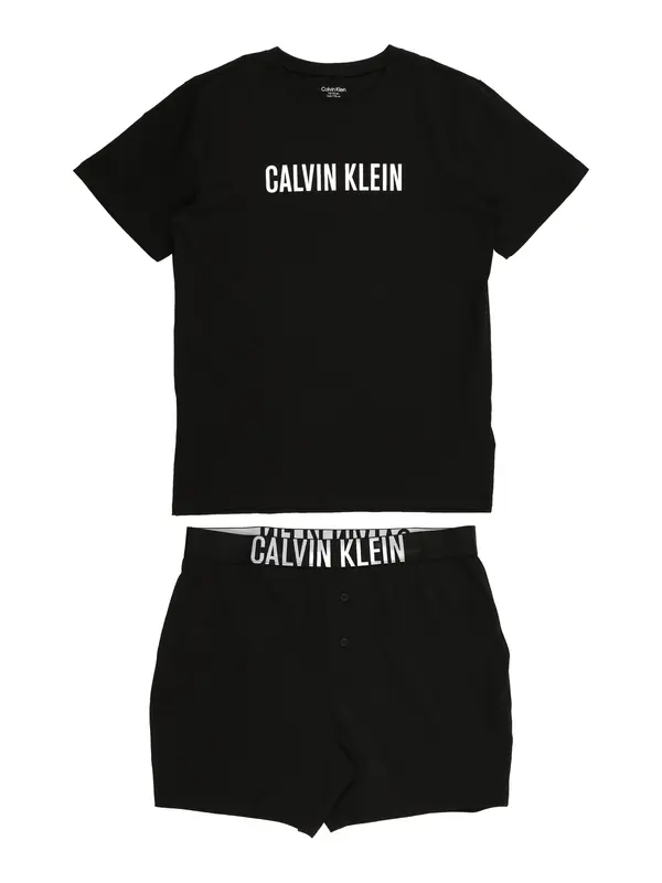 Calvin Klein Underwear Calvin Klein Underwear Pižama 'Intense Power'  črna / bela