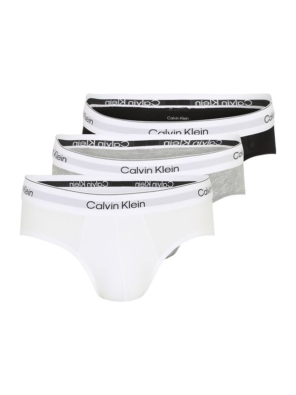 Calvin Klein Underwear Calvin Klein Underwear Spodnje hlačke  pegasto siva / črna / off-bela