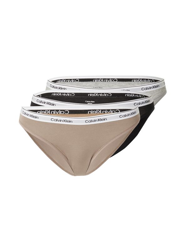 Calvin Klein Underwear Calvin Klein Underwear Spodnje hlačke  rjava / pegasto siva / črna / bela