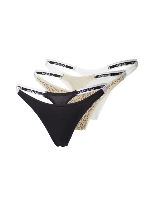 Calvin Klein Underwear Calvin Klein Underwear Tangice  pesek / čokolada / črna / bela