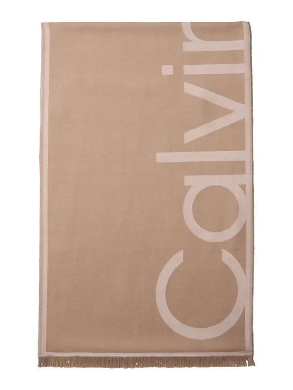 Calvin Klein Calvin Klein Veliki šal  svetlo bež / svetlo rjava