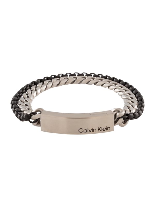 Calvin Klein Calvin Klein Zapestnica  črna / srebrna