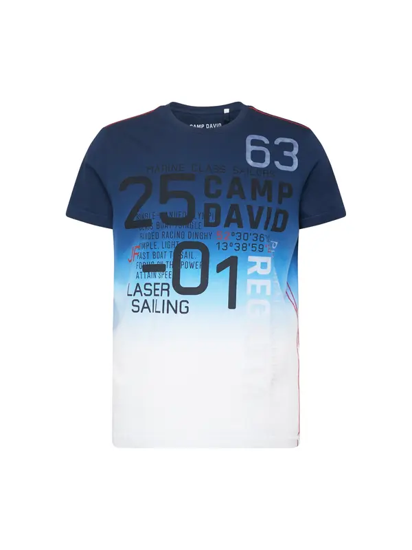 CAMP DAVID CAMP DAVID Majica  azur / temno modra / rdeča / bela