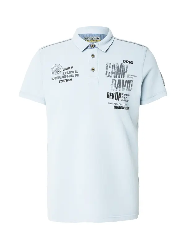 CAMP DAVID CAMP DAVID Majica 'Dune Crusher'  svetlo modra / temno siva