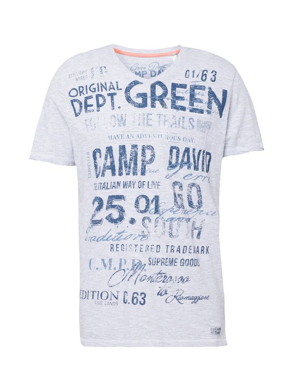 CAMP DAVID CAMP DAVID Majica  marine / golobje modra / off-bela