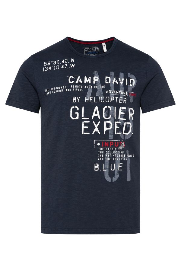 CAMP DAVID CAMP DAVID Majica  marine / temno rdeča / bela