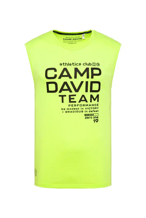 CAMP DAVID CAMP DAVID Majica  neonsko rumena / črna
