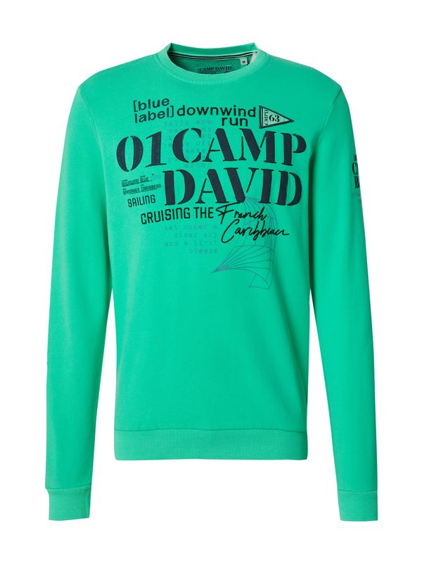 CAMP DAVID CAMP DAVID Majica  nočno modra / svetlo zelena / črna